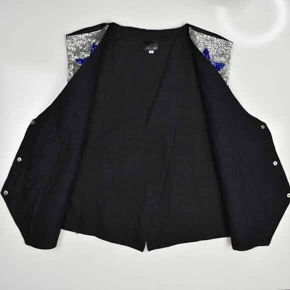 Vintage Sequin Star Vest L - Picture 3 of 6
